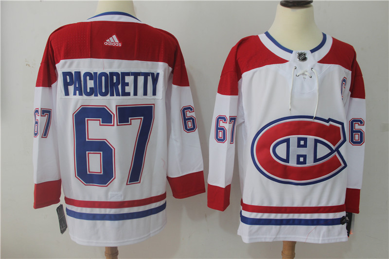 Men's Adidas Montreal Canadiens #67 Max Pacioretty White Stitched NHL Jersey Men's Adidas Montreal Canadiens #67 Max Pacioretty White Stitched NHL Jersey
